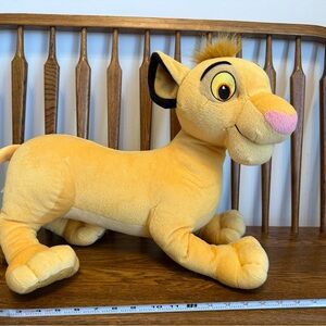 Disney Lion King Simba Plush 14” Jumbo Hasbro 2002 Vintage Stuffed Animal